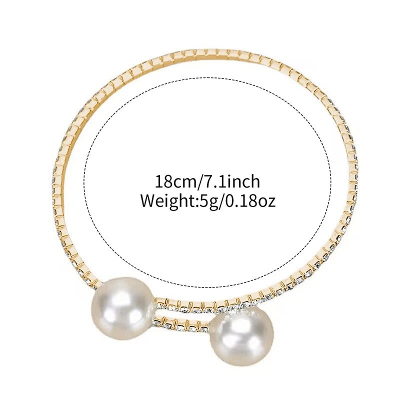 2 pièces mode femmes montres bracelet en cuir décontracté analogique montre à Quartz Bracelet perles - FoytiShop