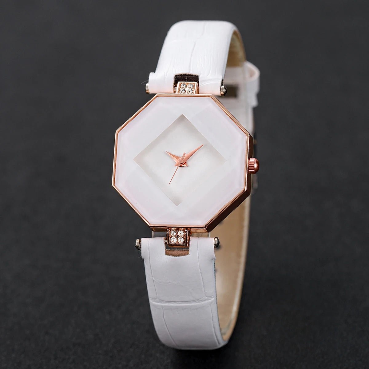 2 pièces mode femmes montres bracelet en cuir décontracté analogique montre à Quartz Bracelet perles - FoytiShop