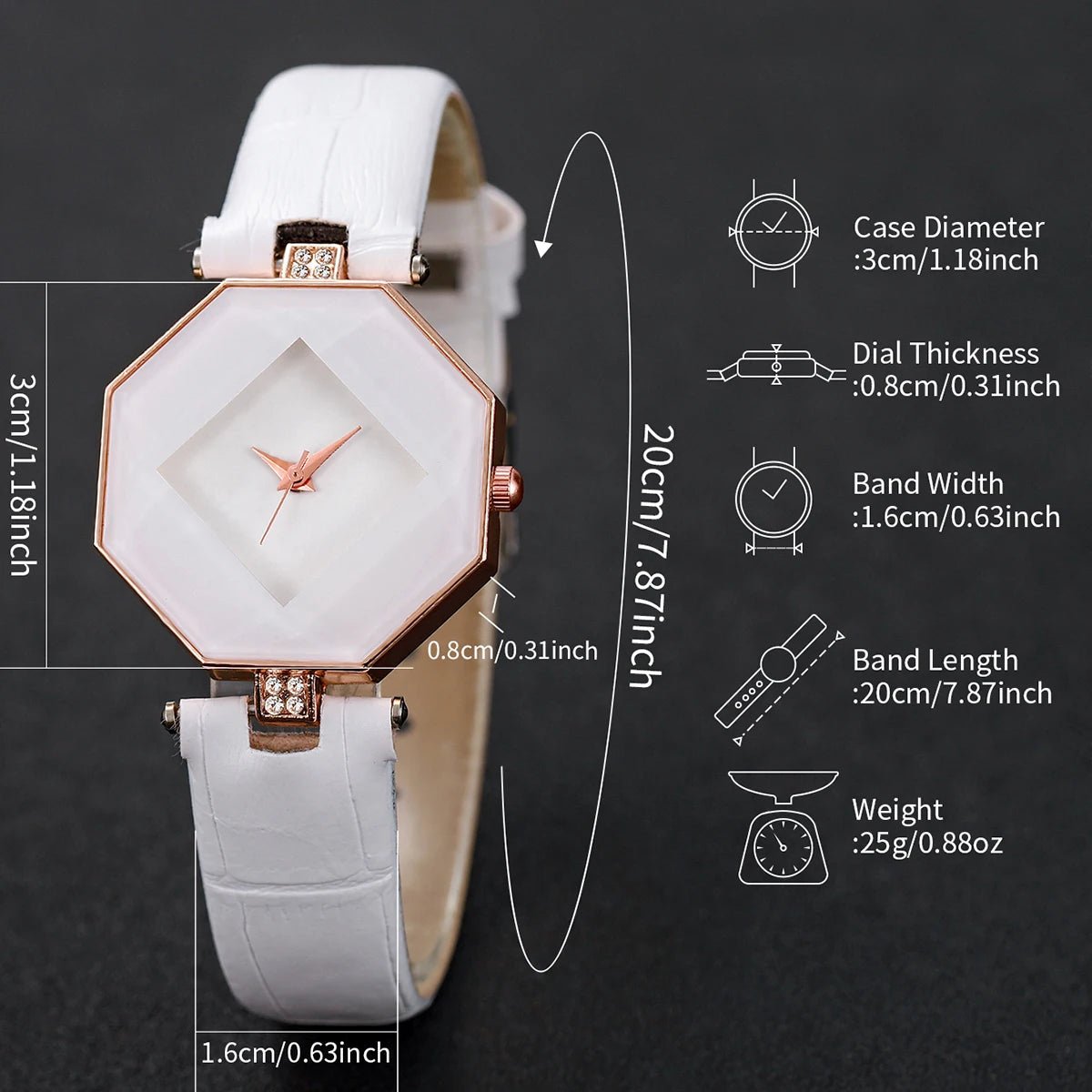2 pièces mode femmes montres bracelet en cuir décontracté analogique montre à Quartz Bracelet perles - FoytiShop