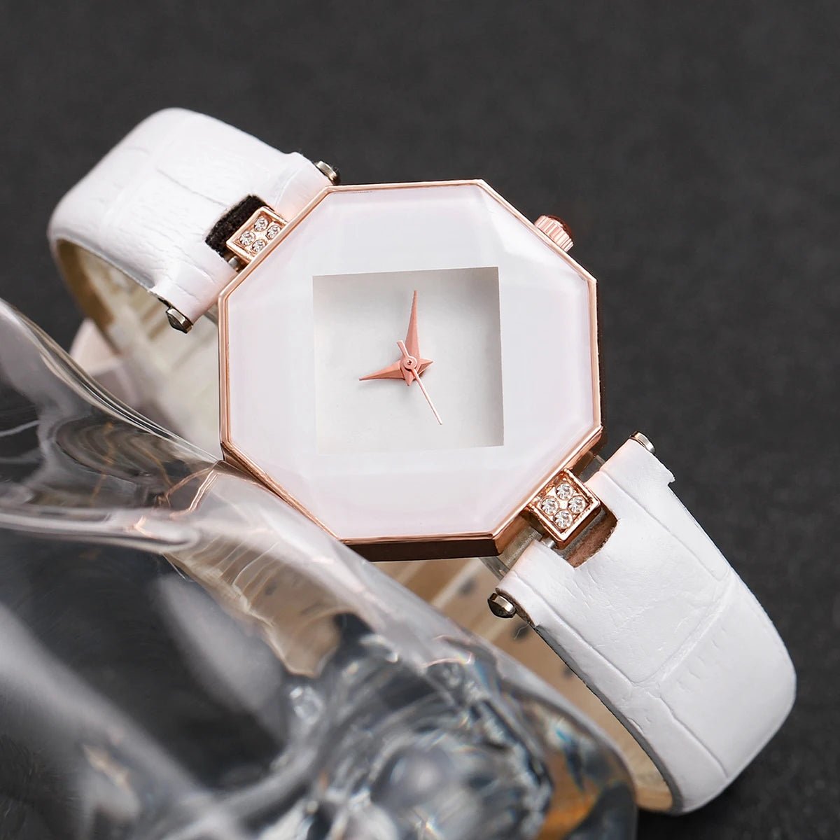 2 pièces mode femmes montres bracelet en cuir décontracté analogique montre à Quartz Bracelet perles - FoytiShop
