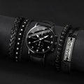 5 pièces/ensemble montres d'affaires pour hommes mode cadran arabe bracelet en cuir montre à Quartz - FoytiShop
