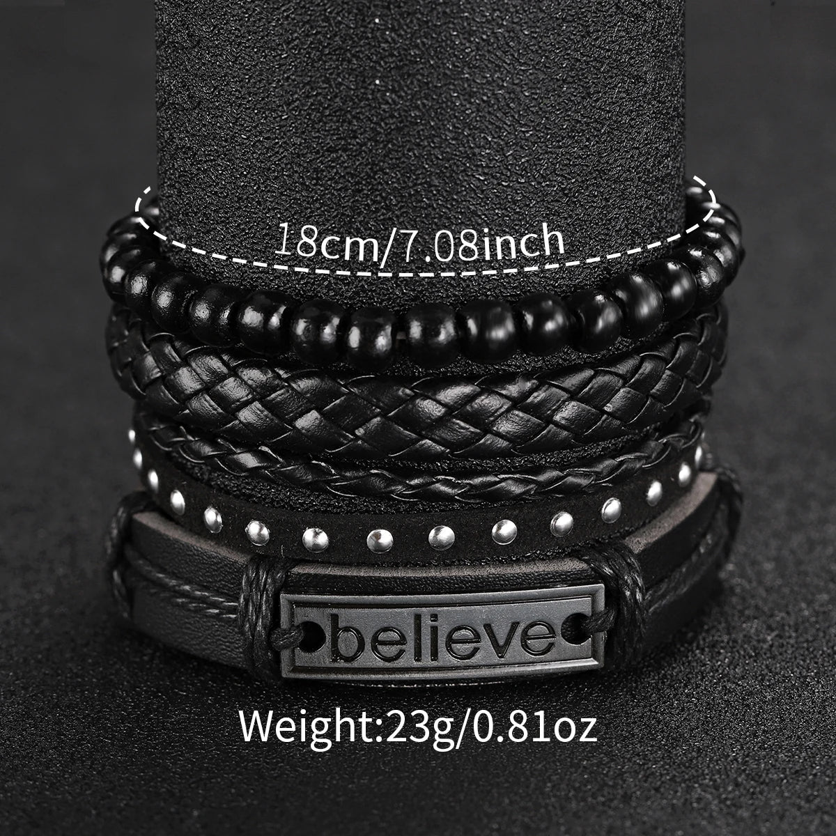 5 pièces/ensemble montres d'affaires pour hommes mode cadran arabe bracelet en cuir montre à Quartz - FoytiShop