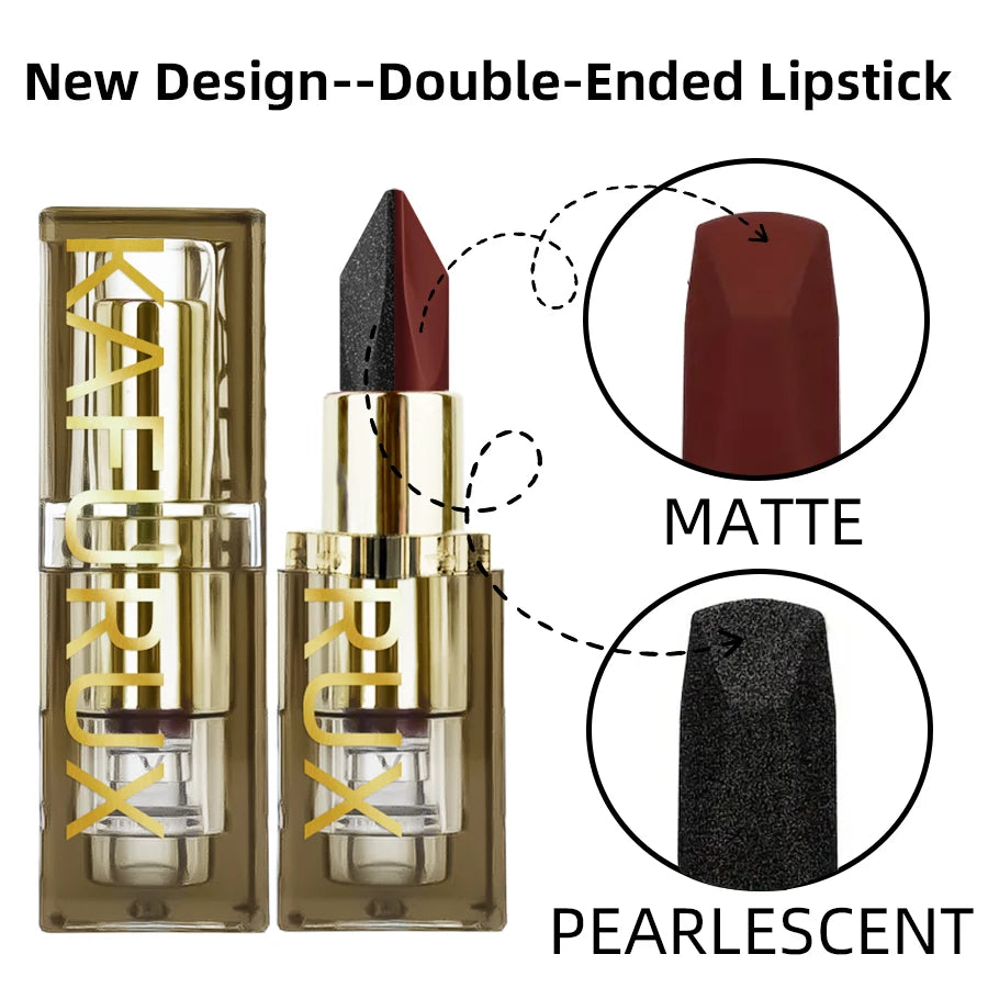 Rouge à lèvres bicolore imperméable – Mat, nacré & longue durée