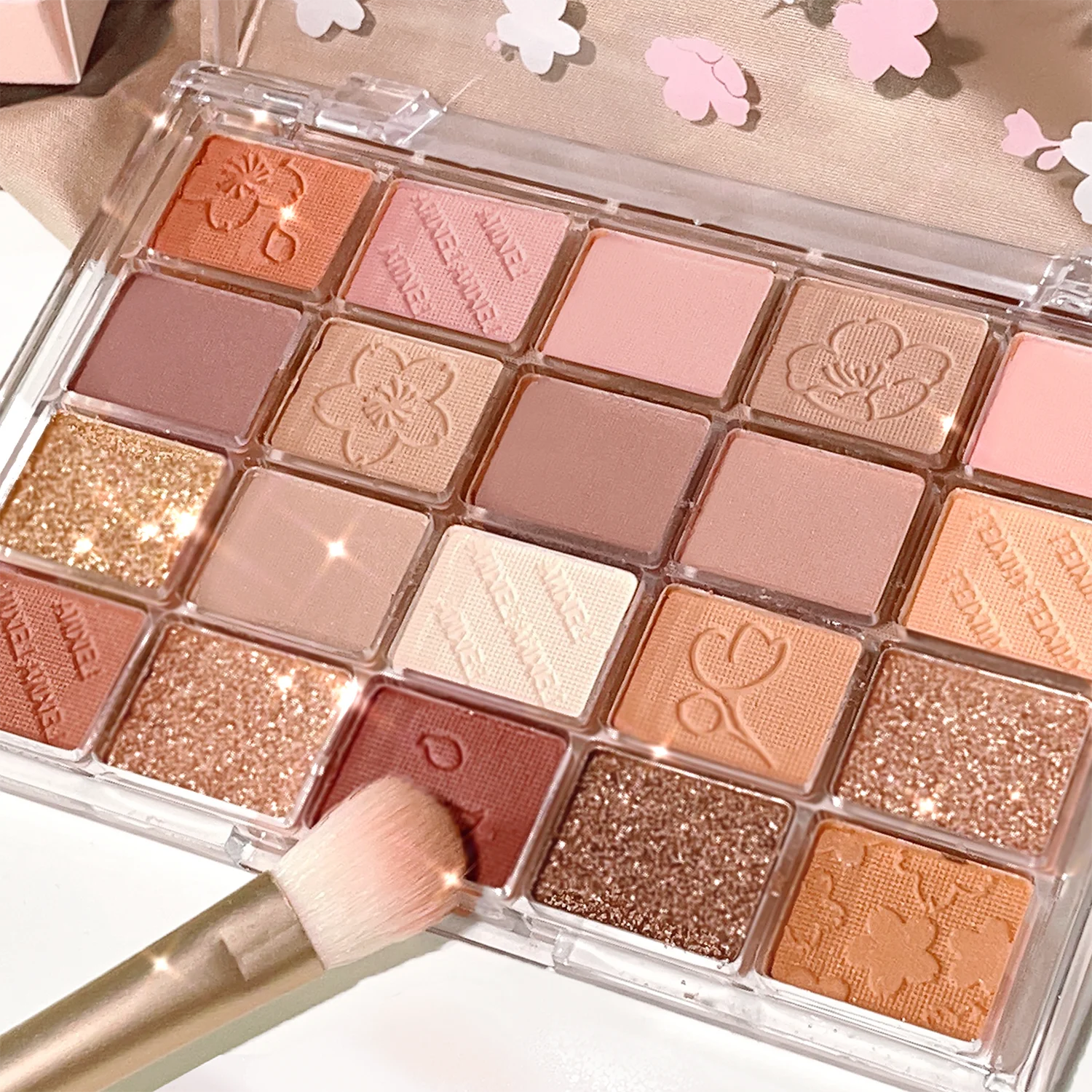 Palette fards à paupières 20 couleurs – Brillant & mat, longue durée