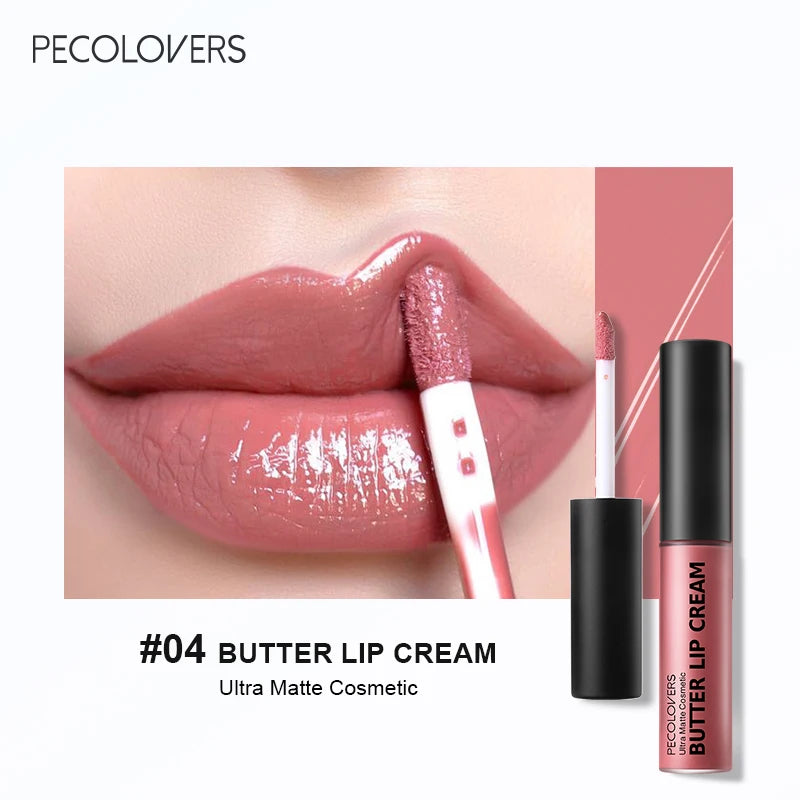 Rouge à lèvres liquide imperméable 21 couleurs – Vitamine E, longue durée