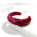 Bracelet Manchette Acrylique Marbré Boho – Design Géométrique Femme