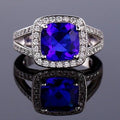 💜 Bague Améthyste Violette Argent 925 - Pierre Naturelle Élégante - FoytiShop