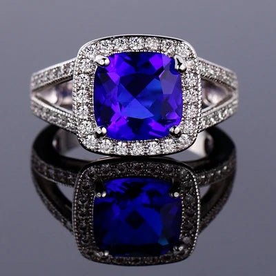 💜 Bague Améthyste Violette Argent 925 - Pierre Naturelle Élégante - FoytiShop