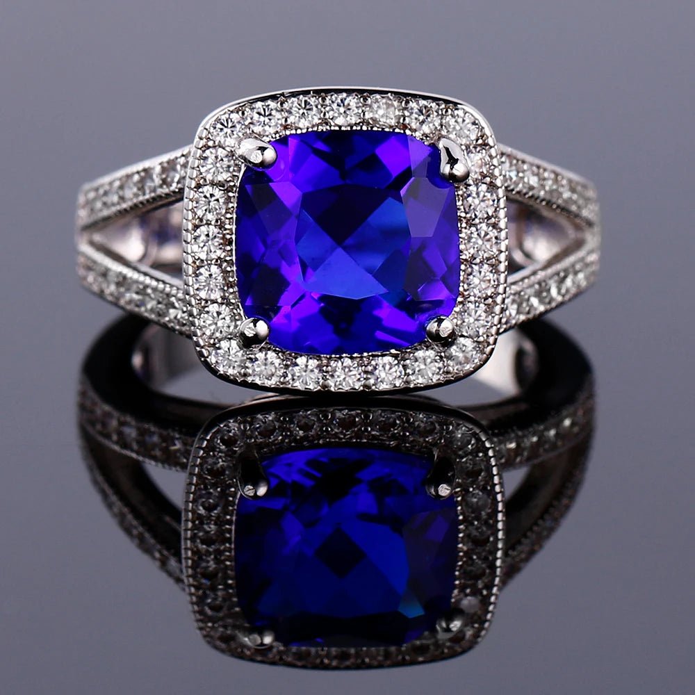 💜 Bague Améthyste Violette Argent 925 - Pierre Naturelle Élégante - FoytiShop