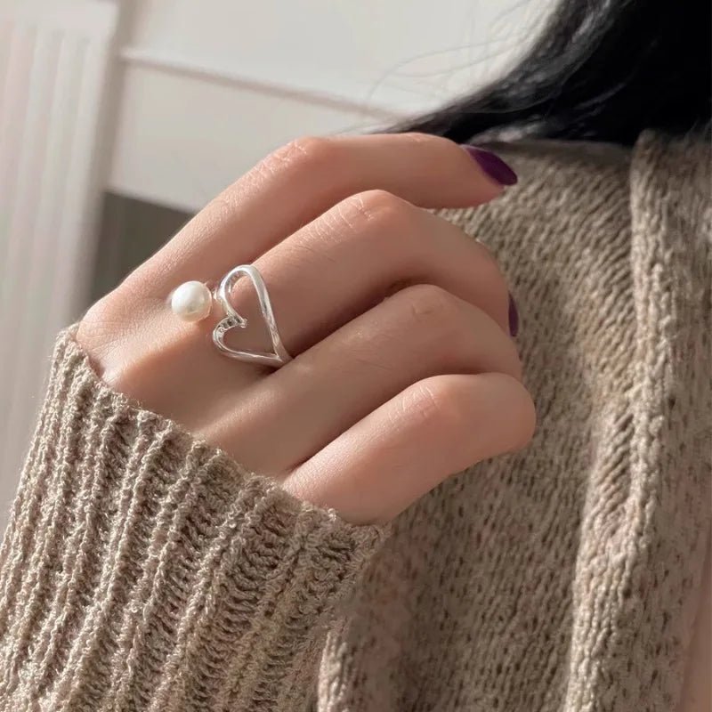 ❤️ Bague Cœur Amour Argent 925 - Romantique Élégant - FoytiShop