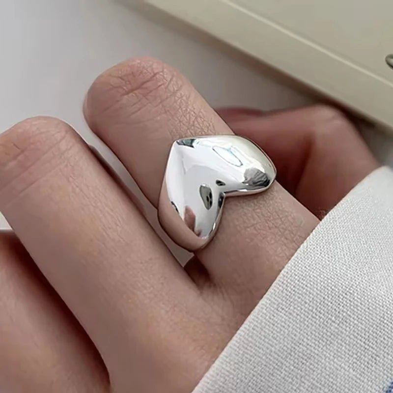 ❤️ Bague Cœur Amour Argent 925 - Romantique Élégant - FoytiShop