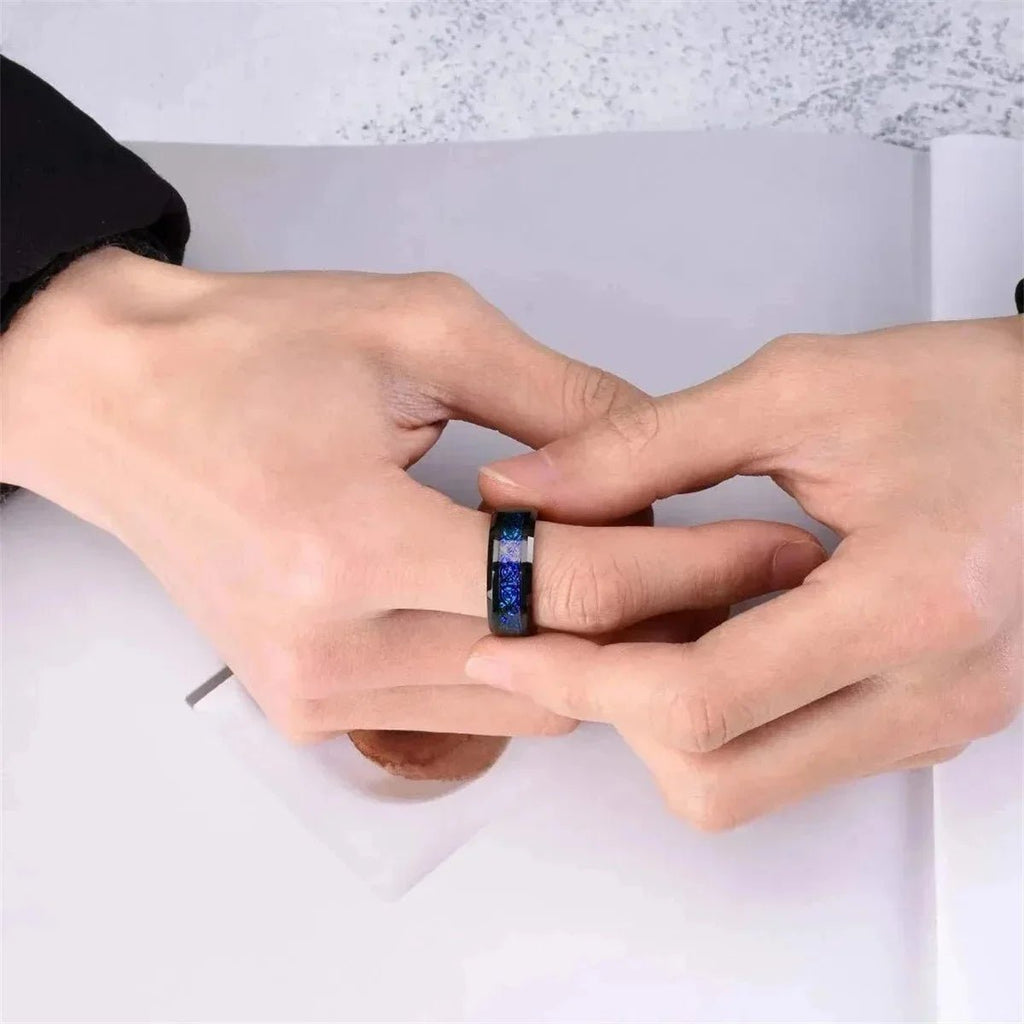 Bague de Couple Cœur Strass – Dragon Celtique Acier - FoytiShop