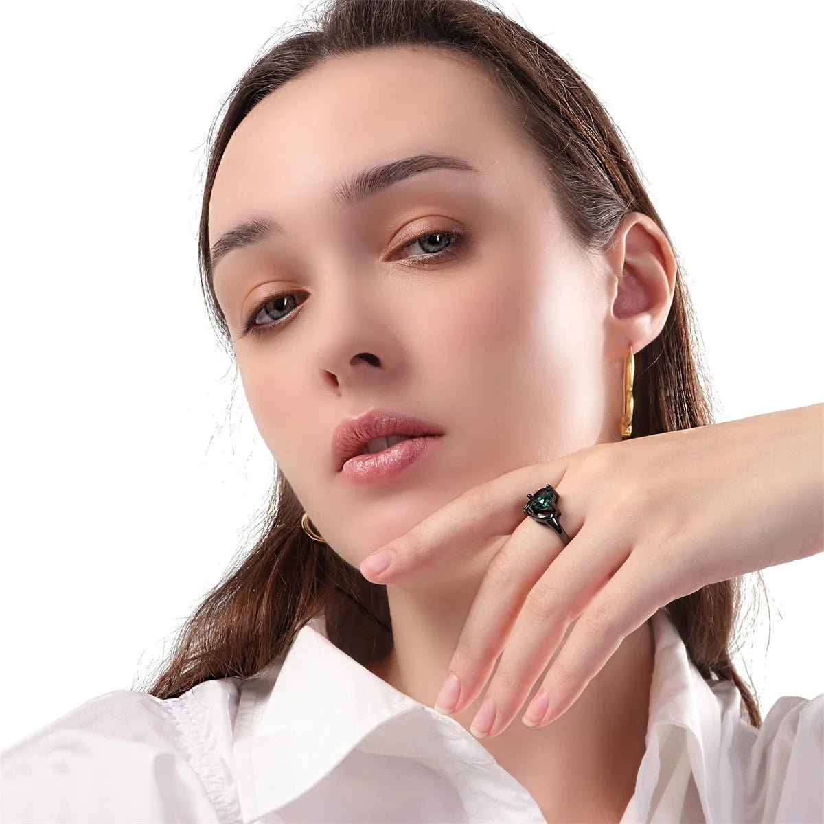 Bague de Couple Cœur Strass – Dragon Celtique Acier - FoytiShop