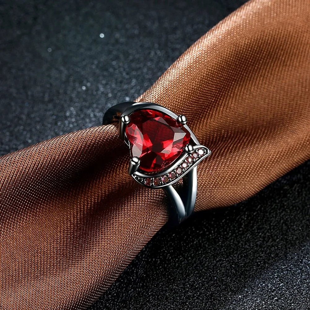 Bague de Couple Cœur Strass – Dragon Celtique Acier - FoytiShop