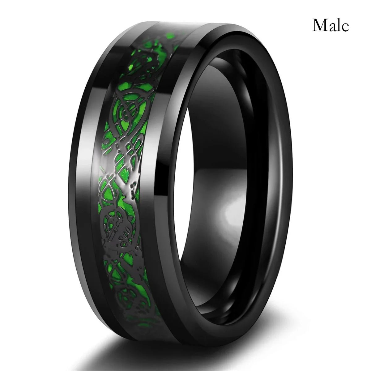 Bague de Couple Cœur Strass – Dragon Celtique Acier - FoytiShop