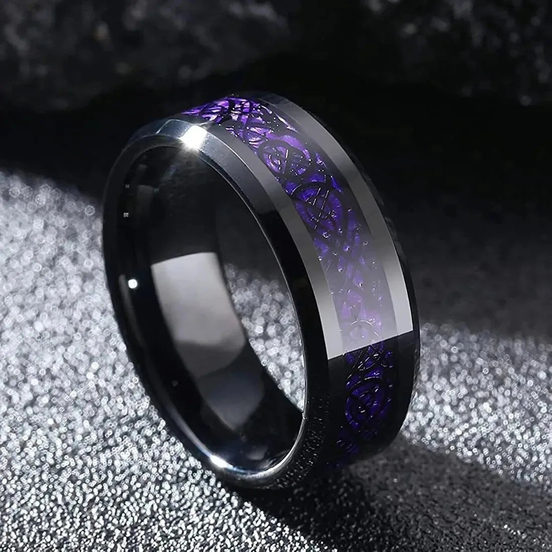 Bague de Couple Cœur Strass – Dragon Celtique Acier - FoytiShop