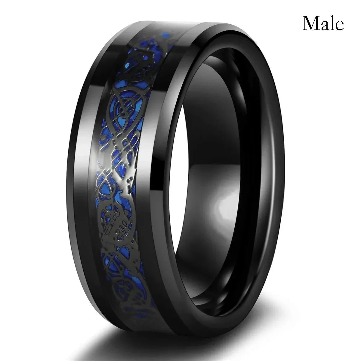 Bague de Couple Cœur Strass – Dragon Celtique Acier - FoytiShop