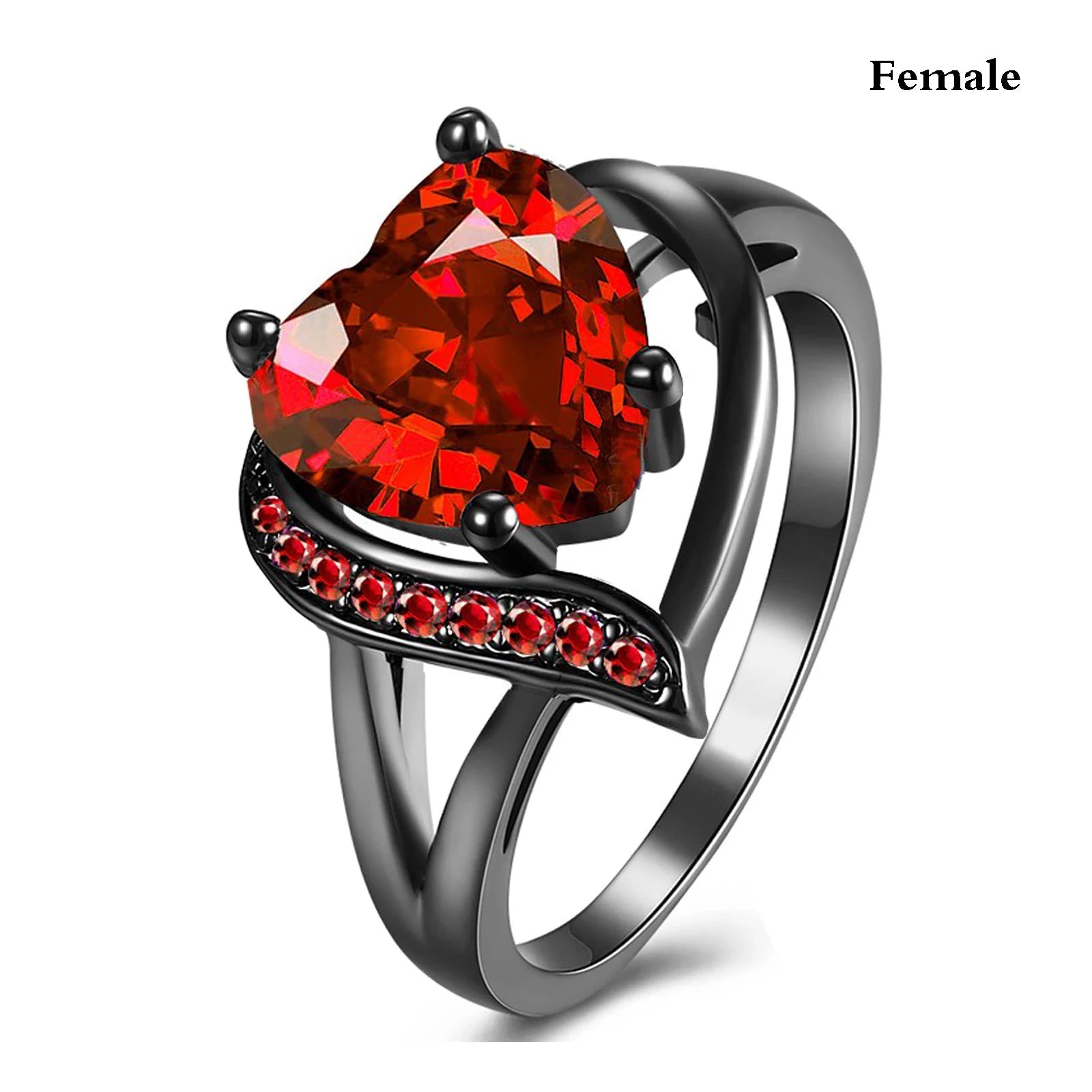 Bague de Couple Cœur Strass – Dragon Celtique Acier - FoytiShop