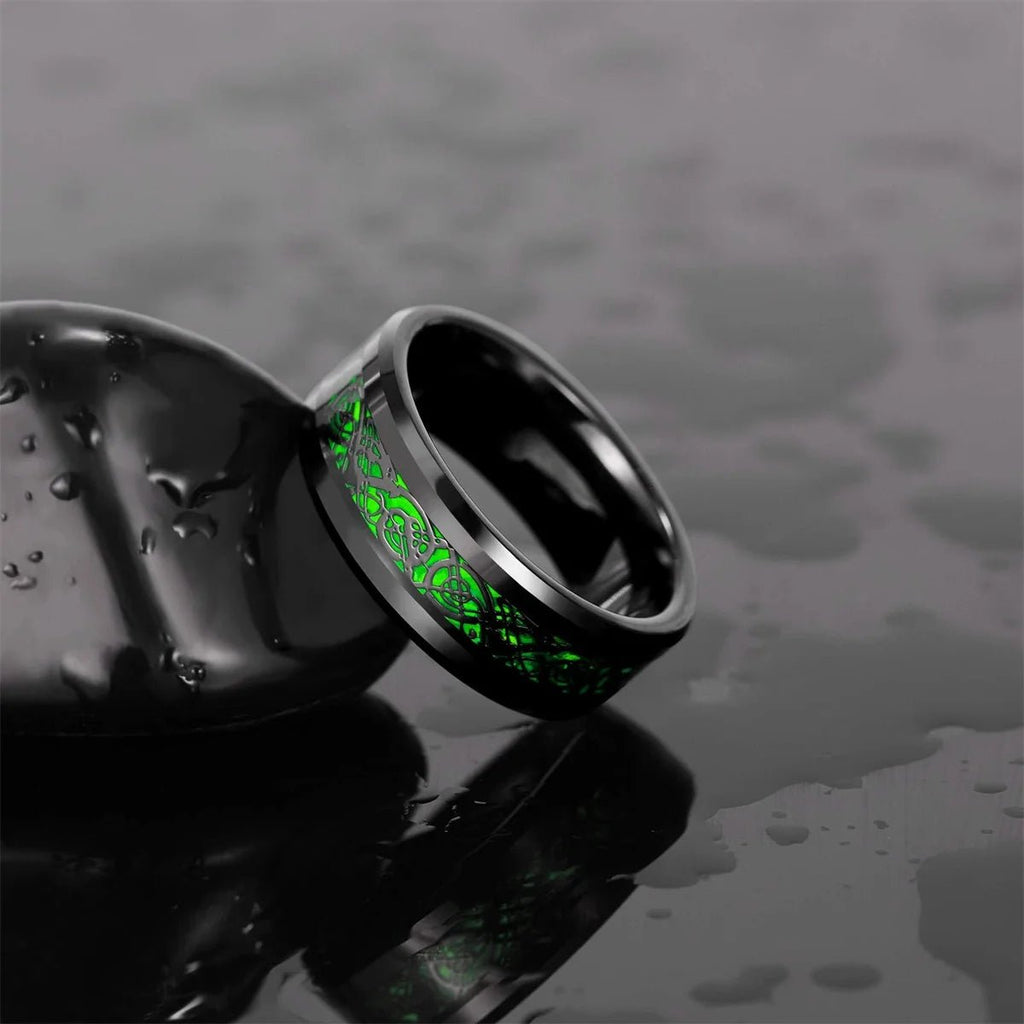 Bague de Couple Cœur Strass – Dragon Celtique Acier - FoytiShop