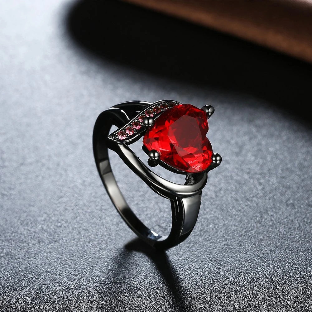 Bague de Couple Cœur Strass – Dragon Celtique Acier - FoytiShop