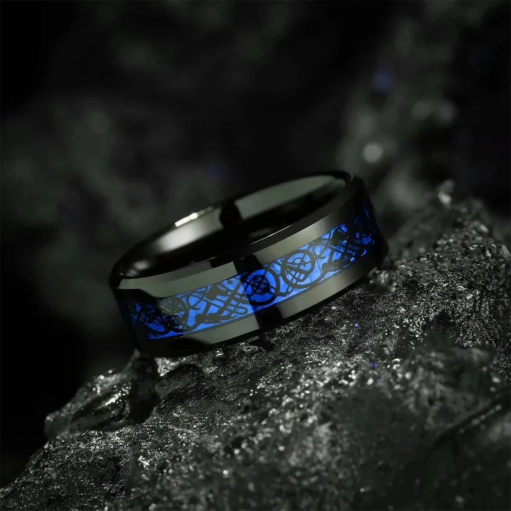 Bague de Couple Cœur Strass – Dragon Celtique Acier - FoytiShop