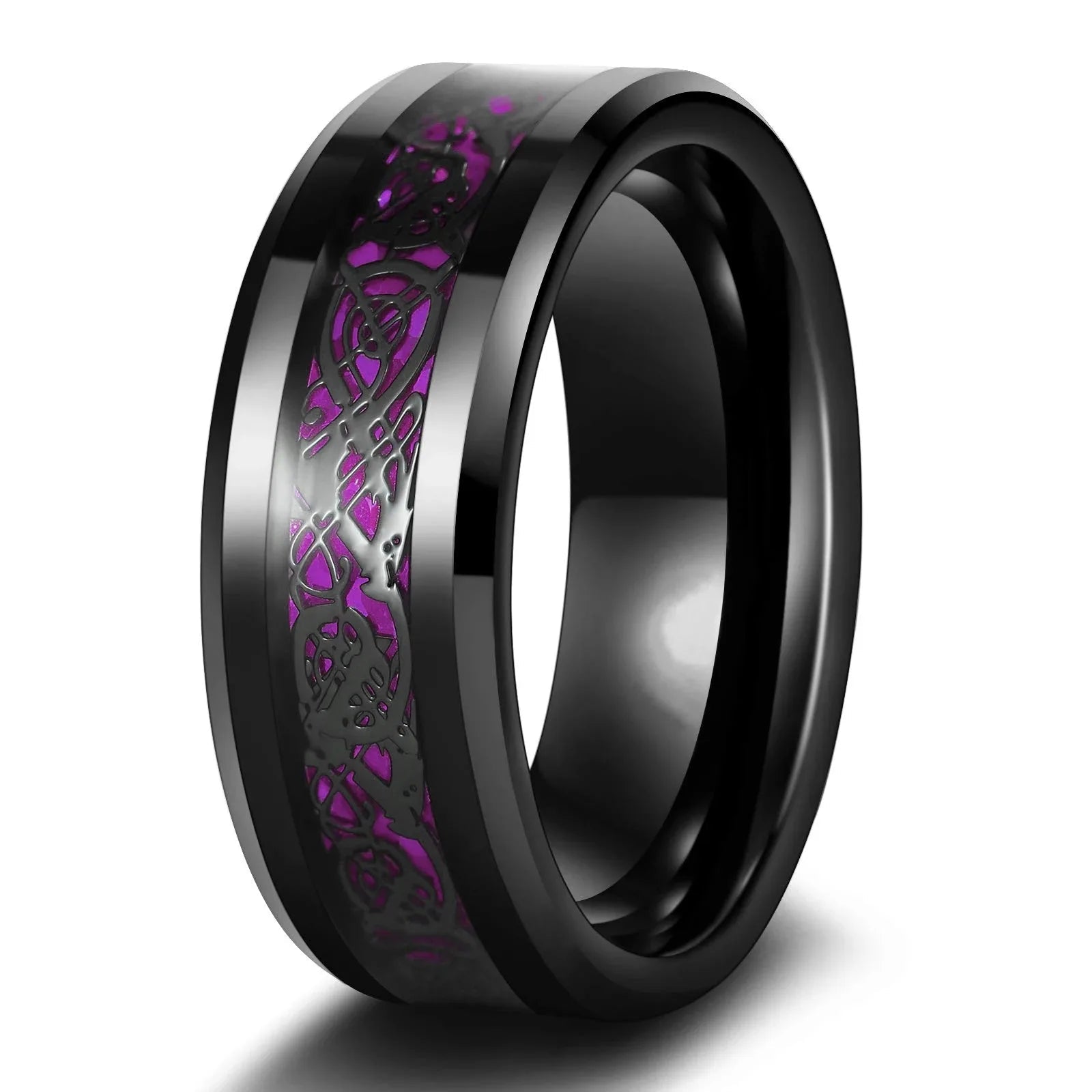 Bague de Couple Cœur Strass – Dragon Celtique Acier - FoytiShop