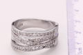 ✨ Bague en Argent Sterling 925 avec Incrustation Cristal - Croix Passage Mode - FoytiShop