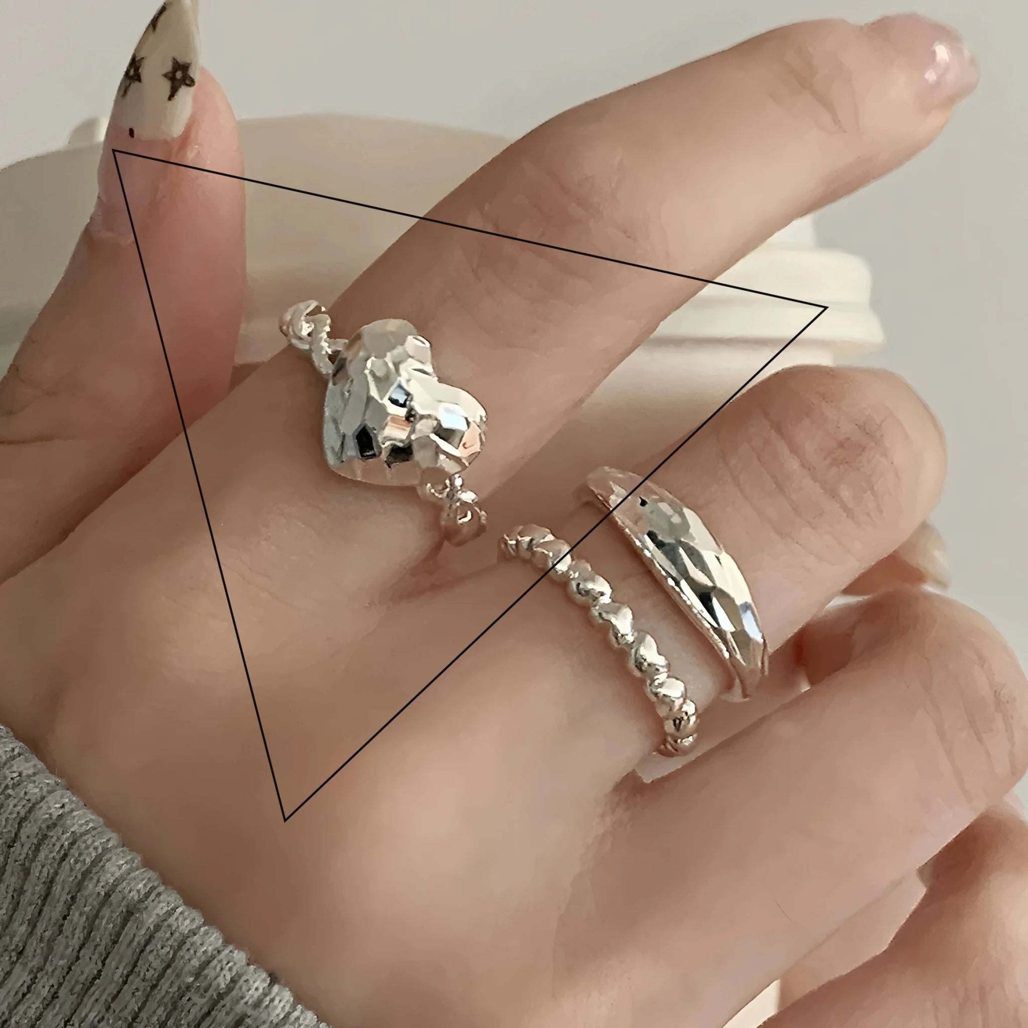 🌸 Bague Fleur Dentelle Argent 925 - Design Délicat Féminin - FoytiShop