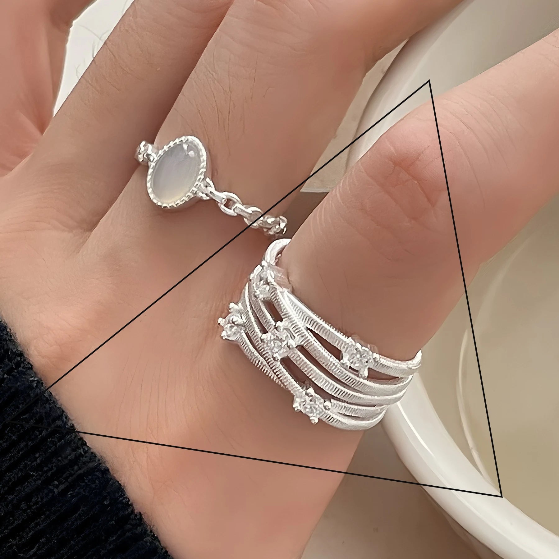 🌸 Bague Fleur Dentelle Argent 925 - Design Délicat Féminin - FoytiShop