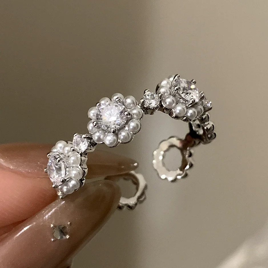 🌸 Bague Fleur Dentelle Argent 925 - Design Délicat Féminin - FoytiShop