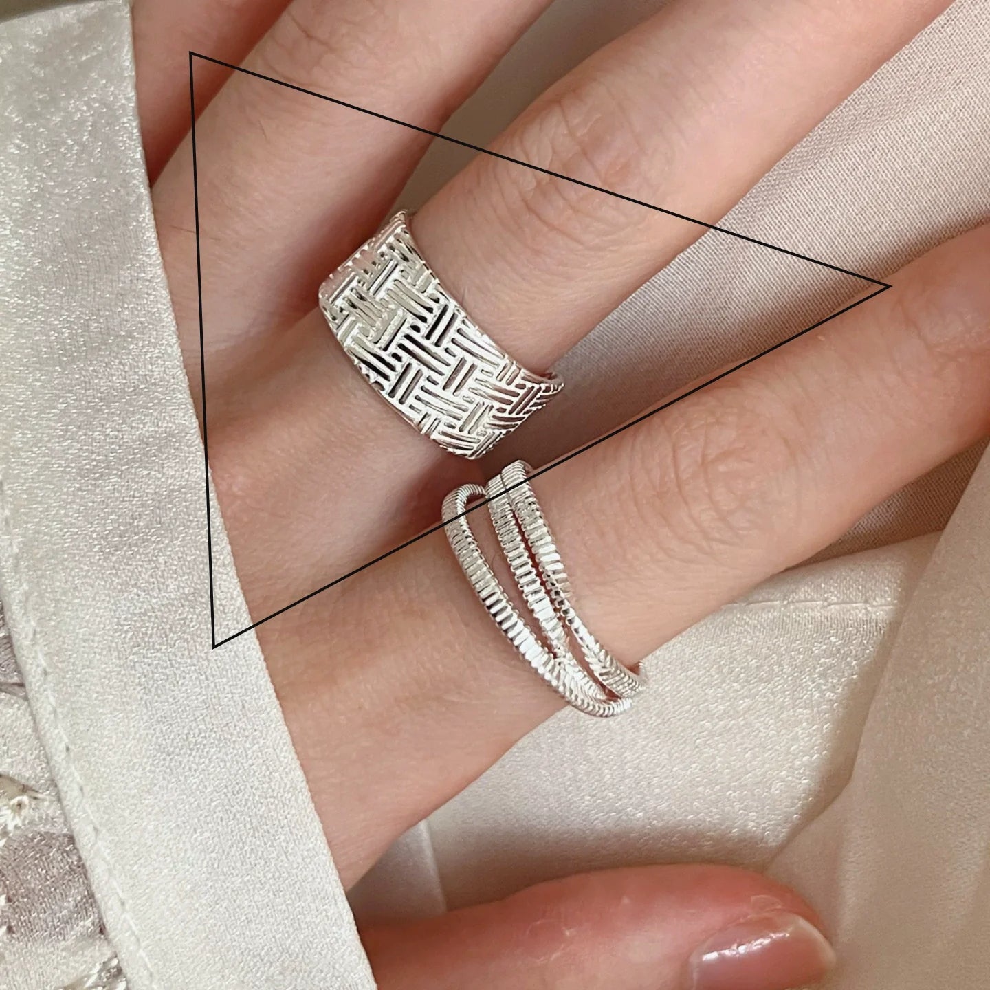 🌸 Bague Fleur Dentelle Argent 925 - Design Délicat Féminin - FoytiShop