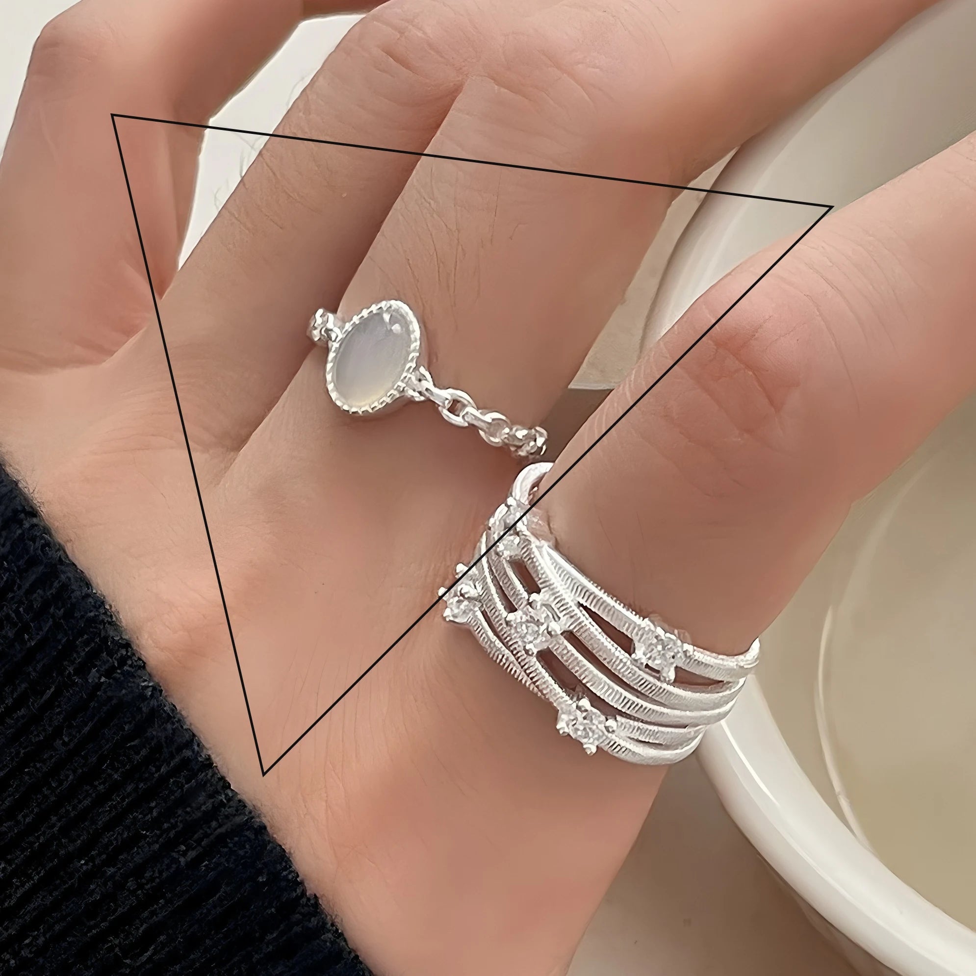 🌸 Bague Fleur Dentelle Argent 925 - Design Délicat Féminin - FoytiShop