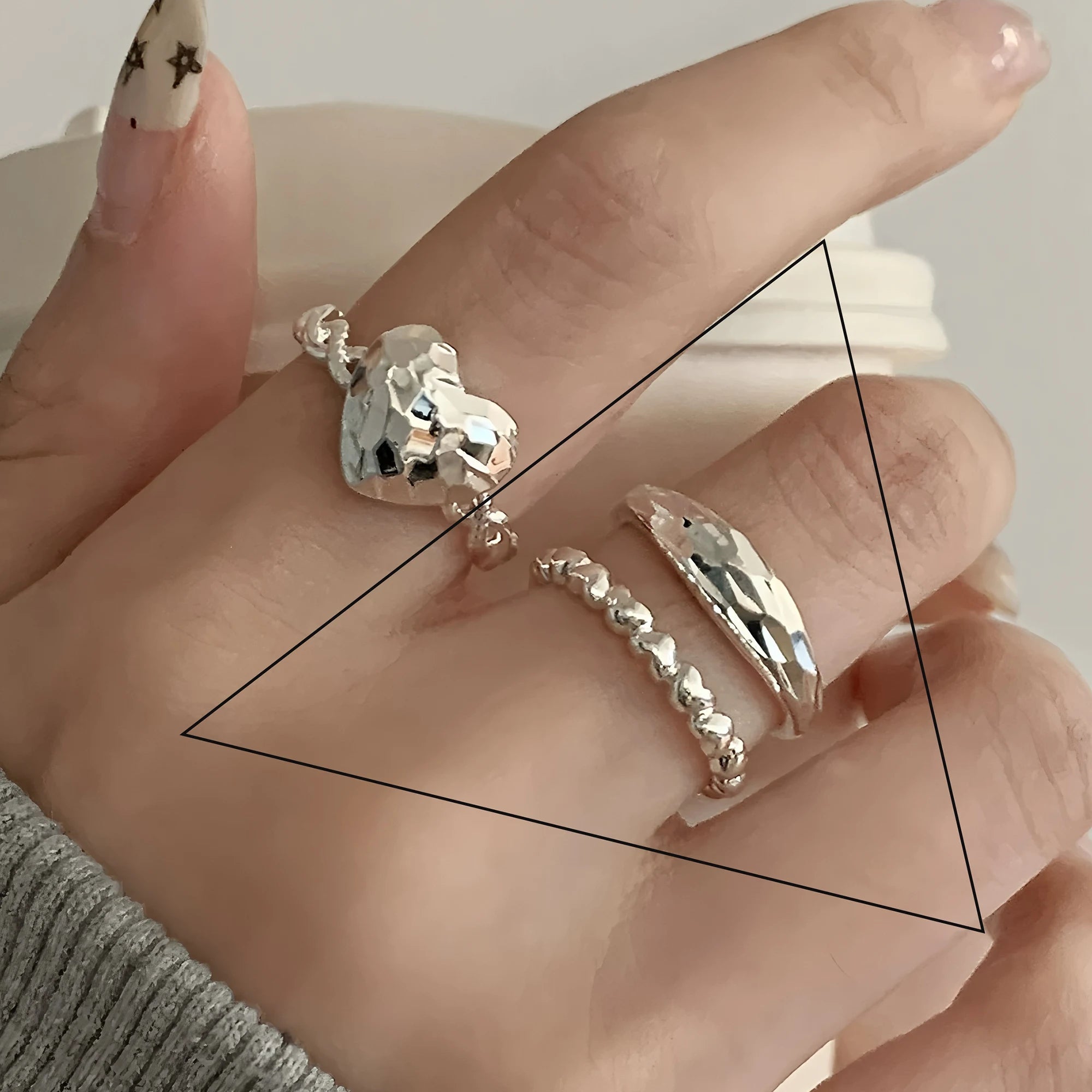 🌸 Bague Fleur Dentelle Argent 925 - Design Délicat Féminin - FoytiShop