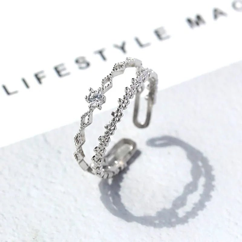 🌸 Bague Fleur Dentelle Argent 925 - Design Délicat Féminin - FoytiShop