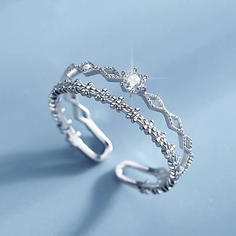 🌸 Bague Fleur Dentelle Argent 925 - Design Délicat Féminin - FoytiShop
