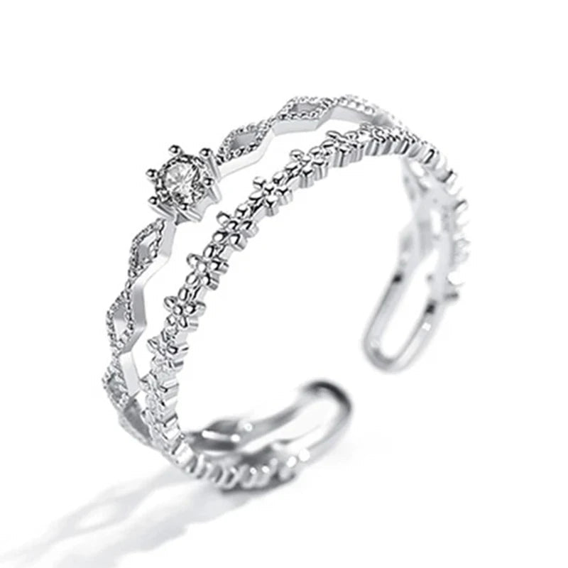 🌸 Bague Fleur Dentelle Argent 925 - Design Délicat Féminin - FoytiShop