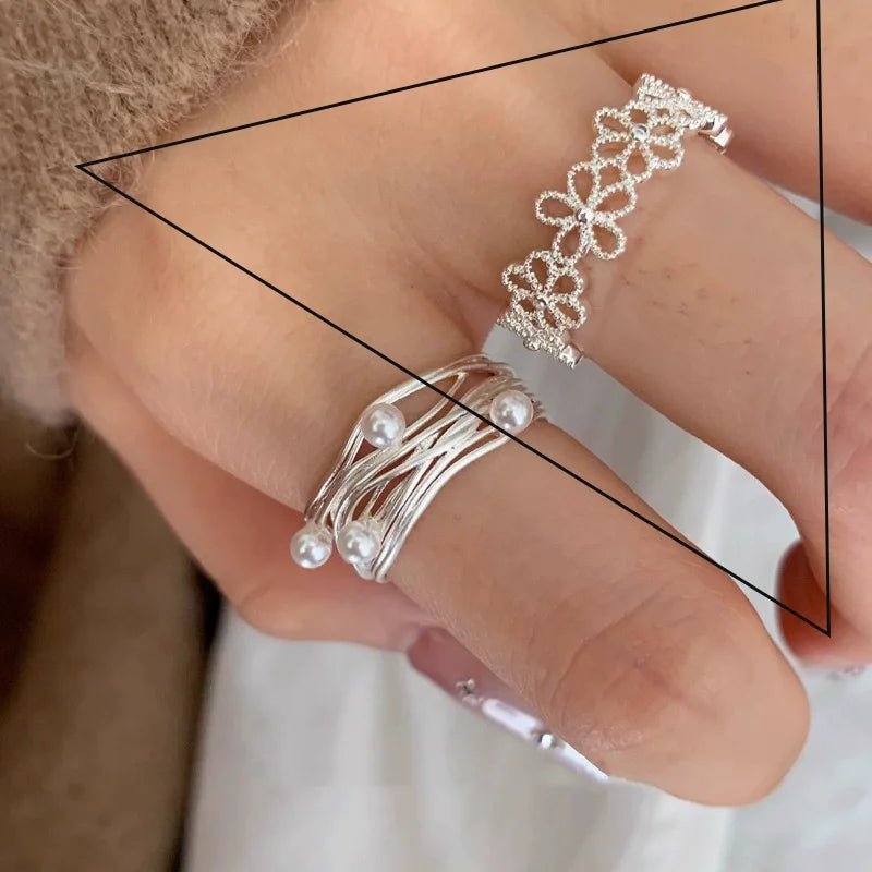 🌸 Bague Fleur Dentelle Argent 925 - Design Délicat Féminin - FoytiShop