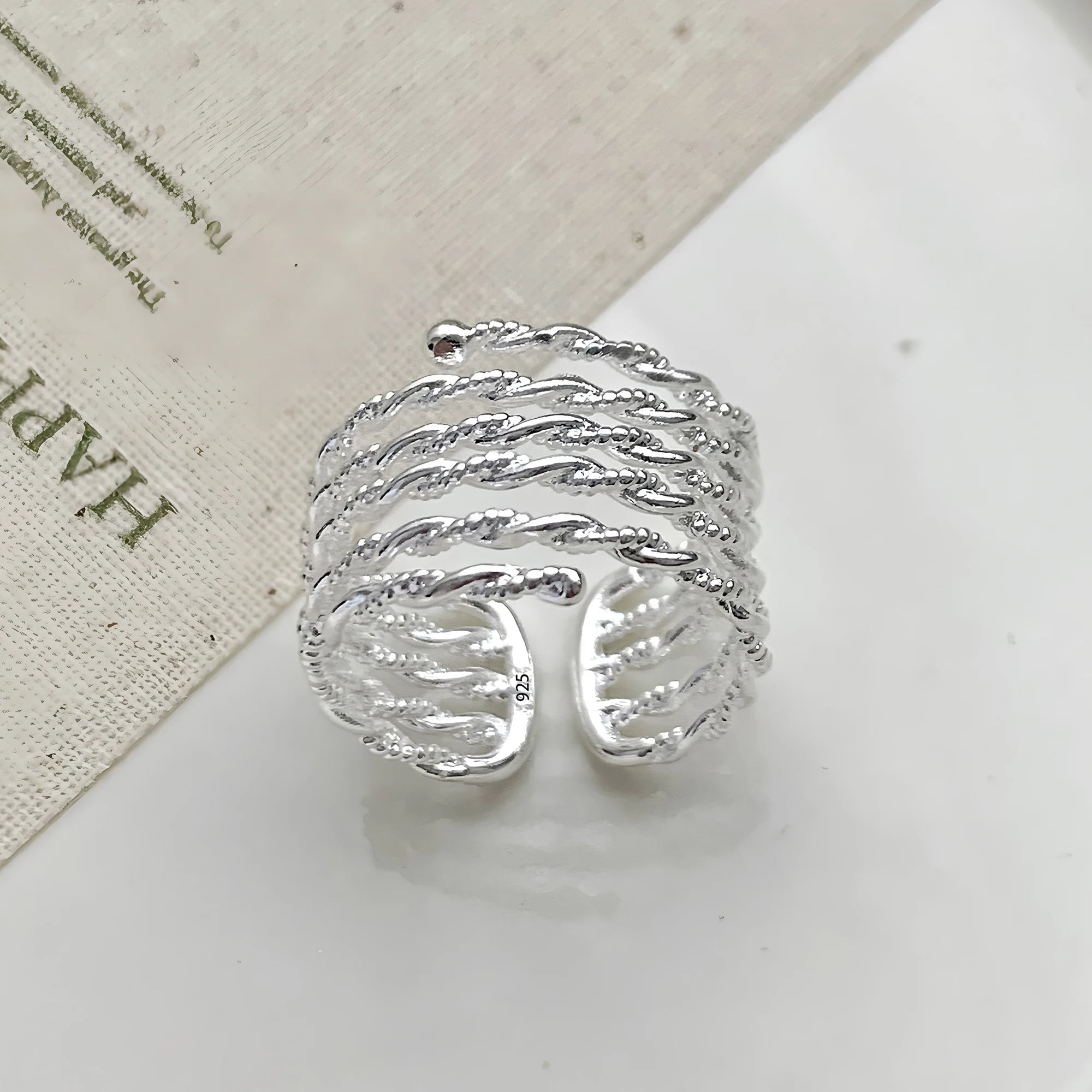 🌸 Bague Fleur Dentelle Argent 925 - Design Délicat Féminin - FoytiShop