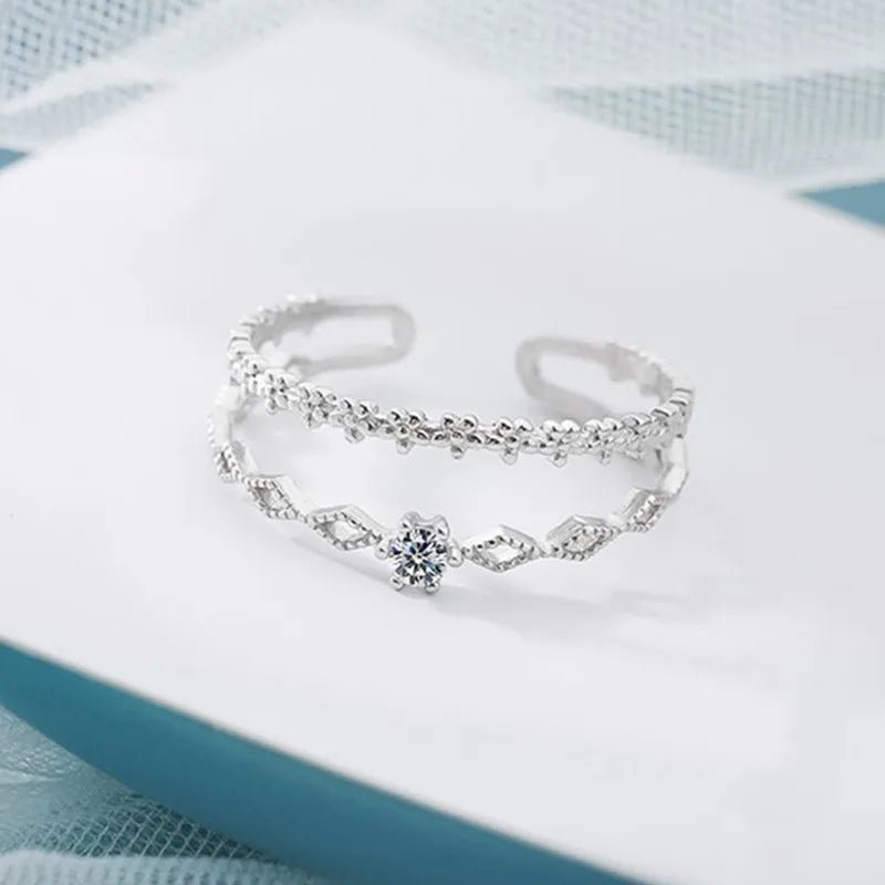🌸 Bague Fleur Dentelle Argent 925 - Design Délicat Féminin - FoytiShop
