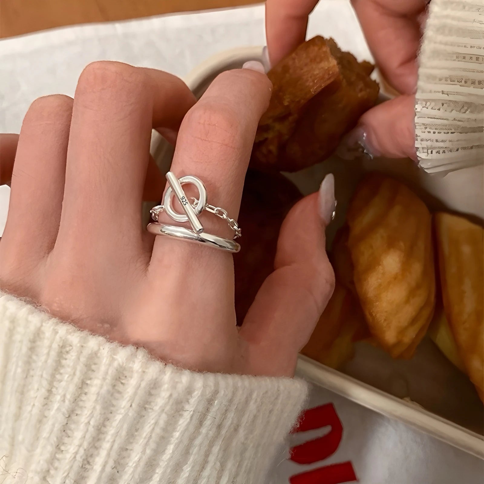🌸 Bague Fleur Dentelle Argent 925 - Design Délicat Féminin - FoytiShop