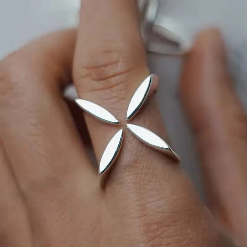 🌸 Bague Fleurs Argent 925 Femme - Délicate Romantique Élégante - FoytiShop