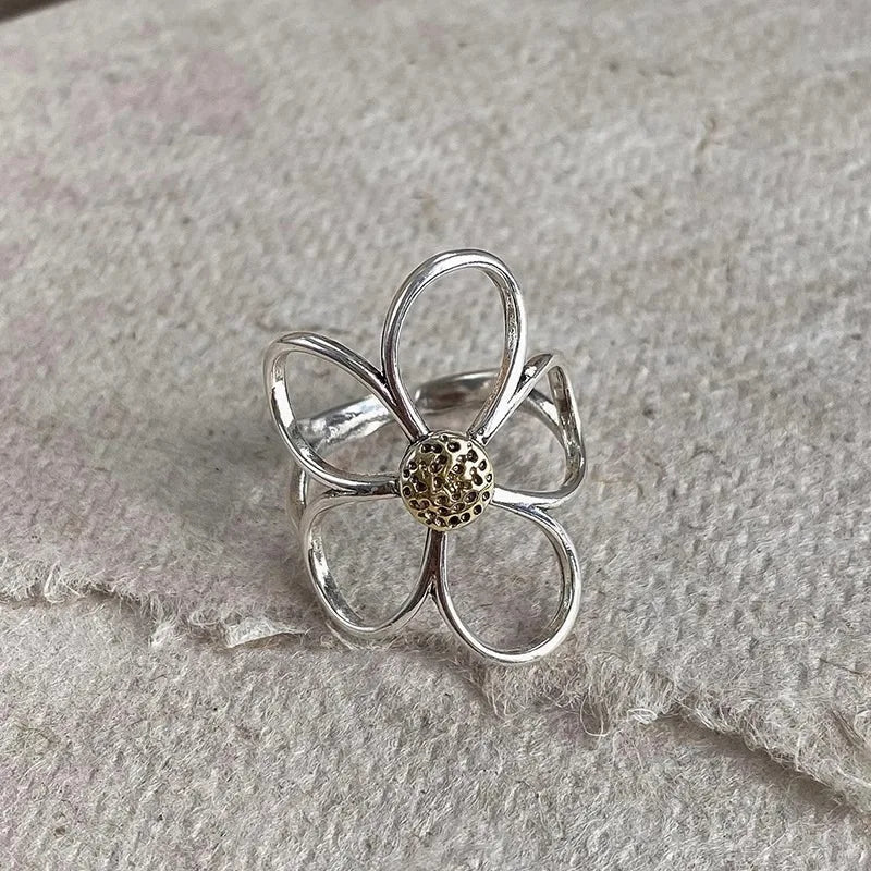 🌸 Bague Fleurs Argent 925 Femme - Délicate Romantique Élégante - FoytiShop