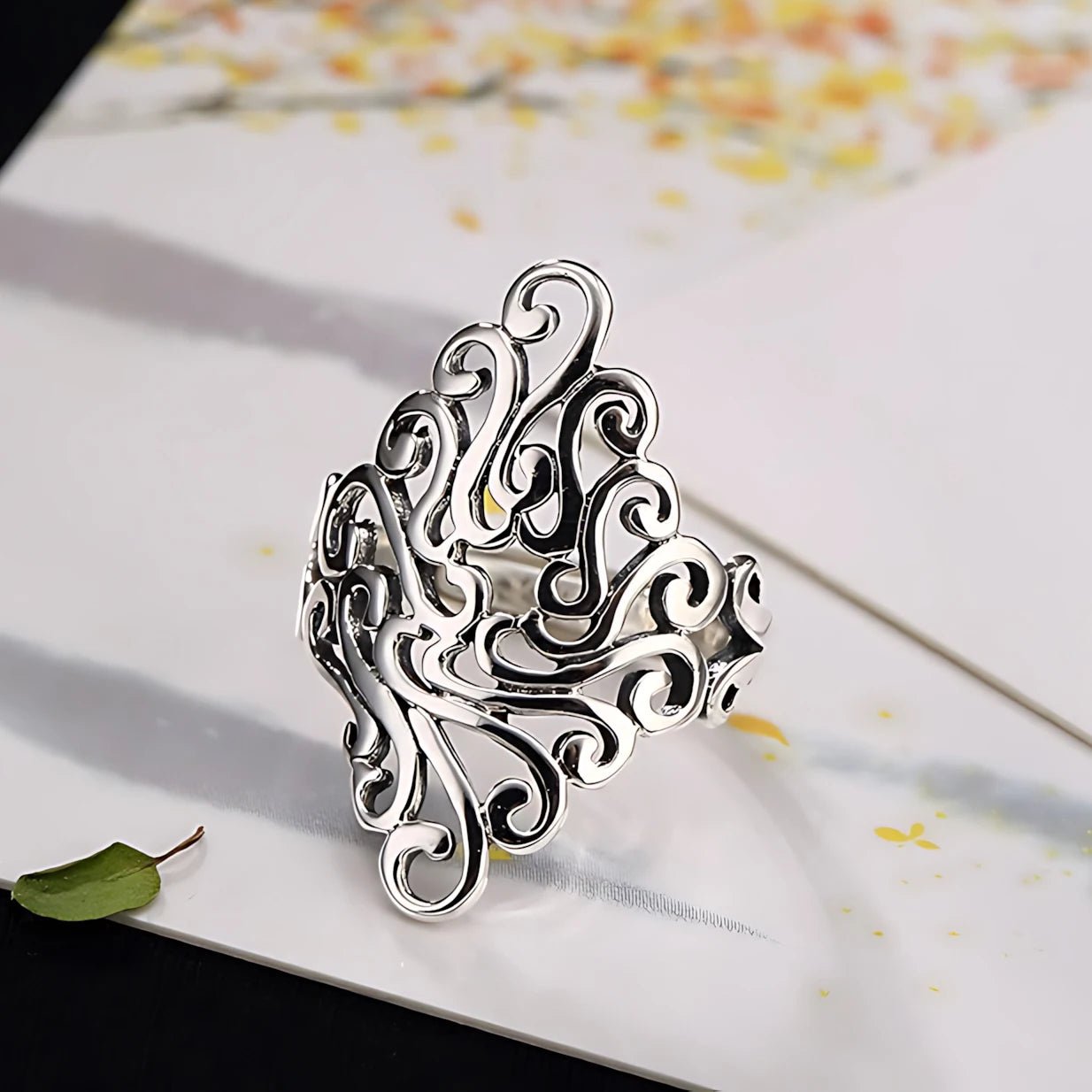 🌸 Bague Fleurs Argent 925 Femme - Délicate Romantique Élégante - FoytiShop