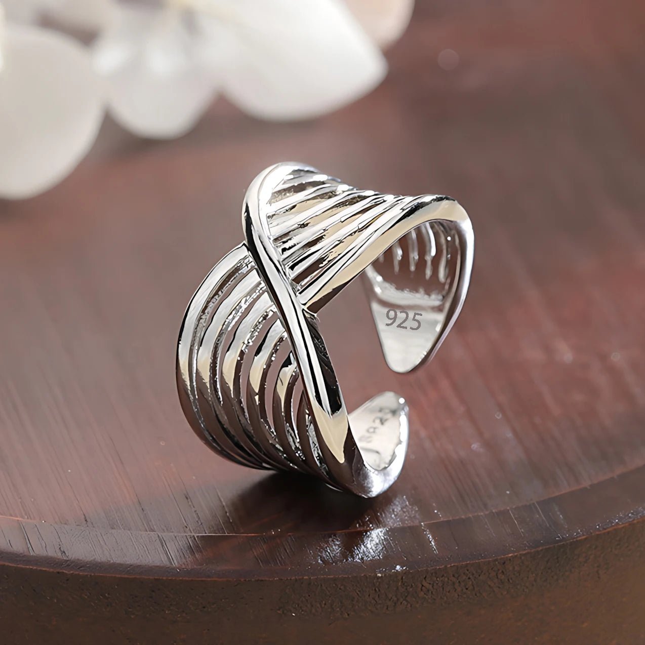 🌸 Bague Fleurs Argent 925 Femme - Délicate Romantique Élégante - FoytiShop