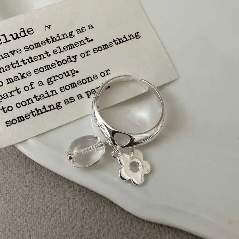 🌸 Bague Fleurs Argent 925 Femme - Délicate Romantique Élégante - FoytiShop