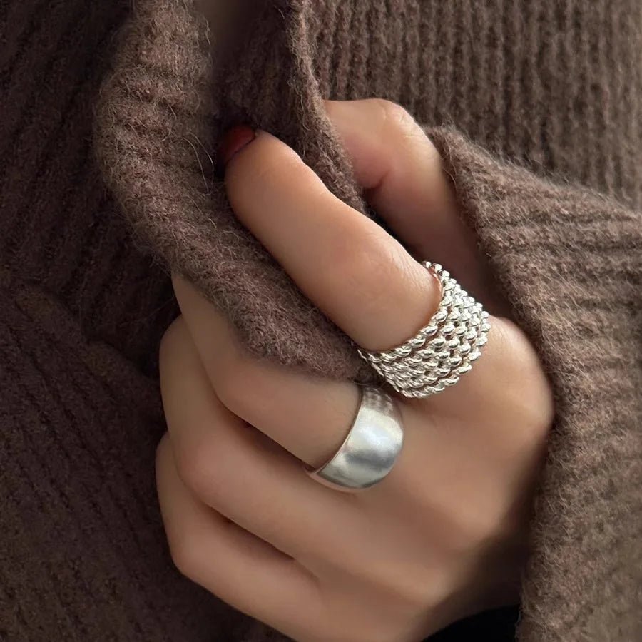 🌸 Bague Fleurs Argent 925 Femme - Délicate Romantique Élégante - FoytiShop