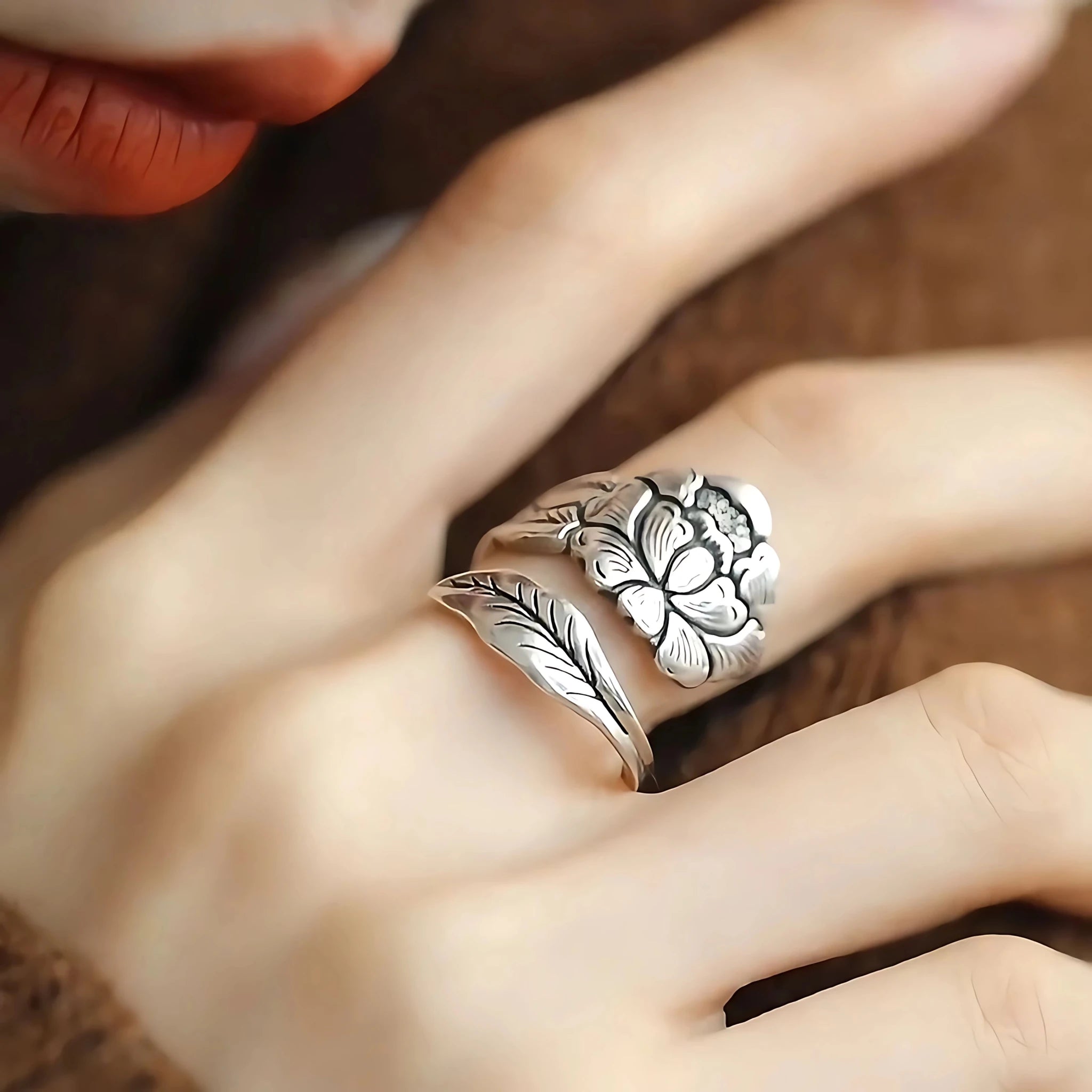 🌸 Bague Fleurs Argent 925 Femme - Délicate Romantique Élégante - FoytiShop
