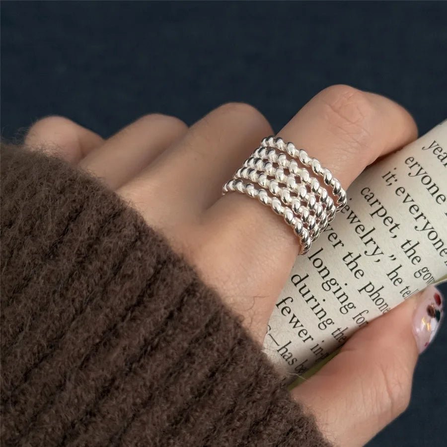 🌸 Bague Fleurs Argent 925 Femme - Délicate Romantique Élégante - FoytiShop