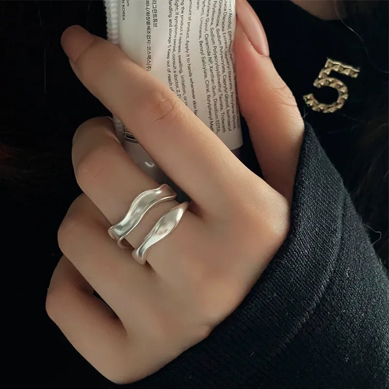 ✨ Bague Géométrique Multicouche Argent 925 - Design Moderne Tendance - FoytiShop