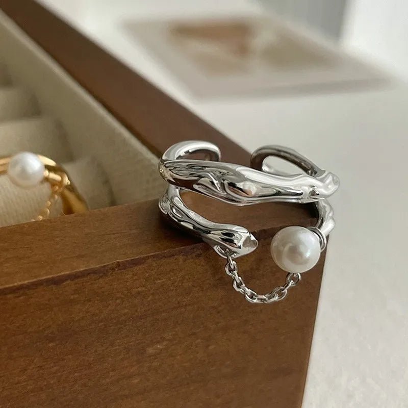 ✨ Bague Géométrique Multicouche Argent 925 - Design Moderne Tendance - FoytiShop